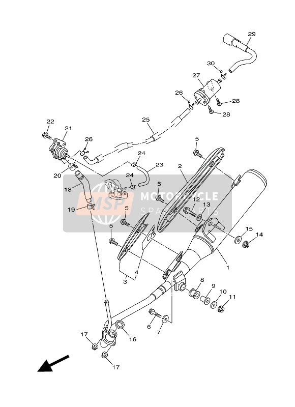 904670880100, Molletta Clip, Yamaha, 1